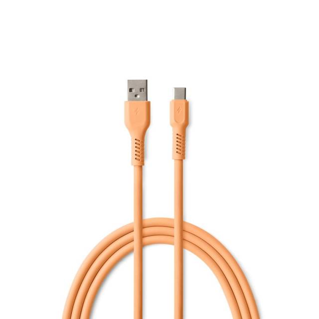 Colorum CK60-AC-14 USB-A - Type-C kábel 3A 1.8m - barackszín - Kép