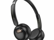 HOCO W62 bluetooth fejhallgató SZTEREO (v5.3, mikrofon, 3.5mm jack aljzat) FEKETE