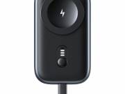 induktív töltő Apple Watch Usams CD245 2 1-ben 1200mAh powerbankkal + USB-C kábel titánium - USAMS