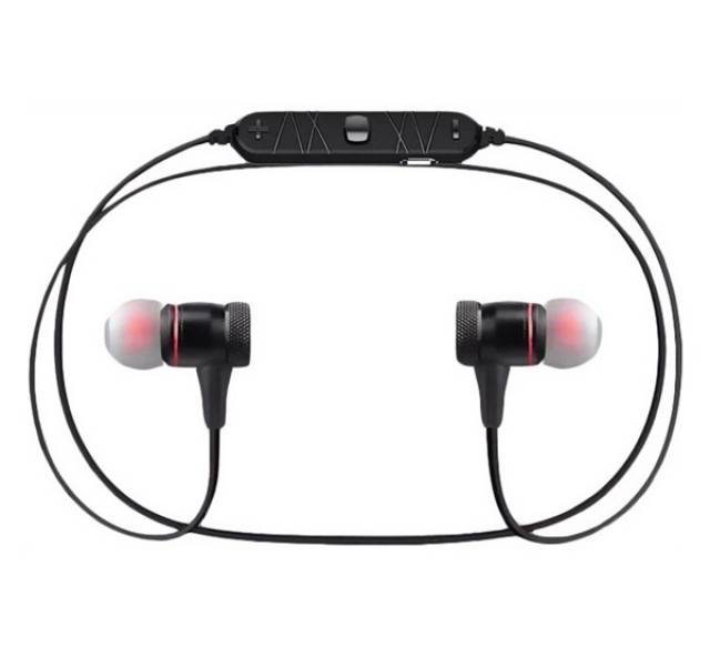 AWEI bluetooth fülhallgató SZTEREO (nyakba akasztható, mágneses, mikrofon, lapos kábel, multipoint,  - Kép