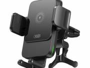 XO WX041 autós tartó (szellőzőre, 360°, gravitációs, 15W, wireless, 4.7-6,7" méret) FEKETE