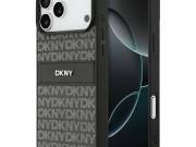 DKNY tok DKNY Repeat textúrás minta tonális csíkkal iPhone 17 Pro Max fekete