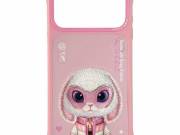 Nimmy Cool&Cute 2.0 nyúl tok iPhone 17 Pro Max készülékhez rózsaszínű
