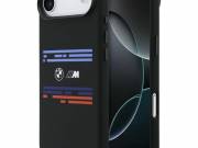 BMW M szilikon vízszintes vonalú MagSafe tok iPhone Air készülékhez Fekete