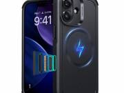 ESR CYBER HALOLOCK defender műanyag telefonvédő (erős ütésállóság, légpárnás sarok, MagSafe) FEKETE 
