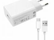 XIAOMI hálózati töltő USB aljzat (22.5W, gyorstöltő + Type-C kábel) FEHÉR
