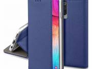 Tok álló, bőr hatású (FLIP, oldalra nyíló, asztali tartó funkció, rombusz minta) SÖTÉTKÉK Xiaomi Red