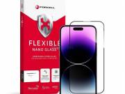Edzett üvegfólia (Tempered Glass) Forcell Flexibilis 5D Full Glue Iphone 14 Pro Max 6,7" fekete