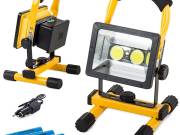 Halogén lámpa 2 x LED COB, 30W akkumulátor