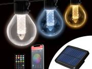 Smart szolár fényfüzér - 15 db fehér LED - állítható színhőmérséklet - 7,5 m - bluetooth