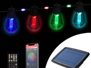Smart szolár fényfüzér - 84+15 db RGB LED - 14,5 m - bluetooth