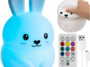 RGB éjjeli lámpa távirányítóval - nyúl