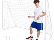 Focikapu 213x150x90 cm – erős, időjárásálló fém kerti futballkapu hálóval Trizand
