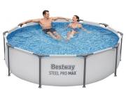 Fémvázas kerti medence 305 × 76 cm – kör alakú családi medence | Bestway 56406