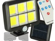 Napelemes kültéri LED lámpa mozgás- és alkonyatérzékelővel, 120 LED - olcsó kerti megvilágítás