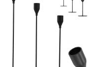 Minimalista gyertyatartó készlet, fekete, 3 db