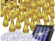Napelemes kerti jégcsap füzér, 100 LED