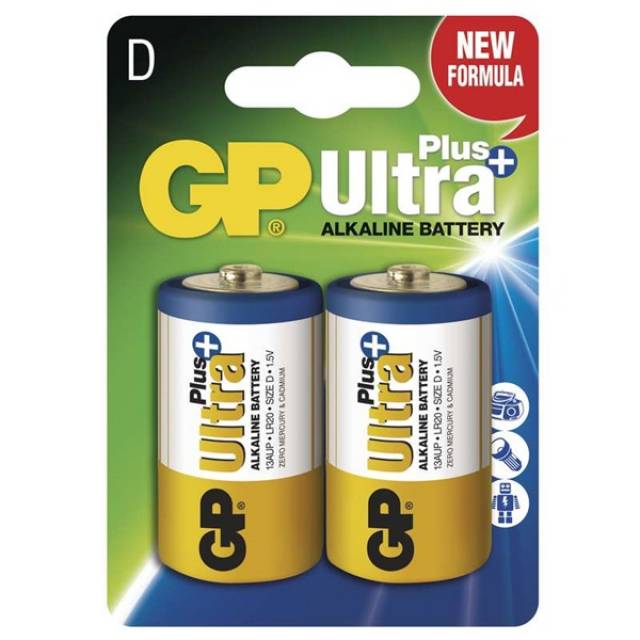 GP Ultra Plus Góliát D (LR20) elem 2 db/bliszter - GP Batteries ...