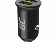 Greencell Autós töltő 36W GC PowerRide Nano36, 2x USB-A Ultra Charge gyorstöltéssel CADM-GC-36AA