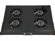 Extralink ventilátor panel, 19", 4 ventilátor, szekrényekhez, termosztáttal - EXTRALINK