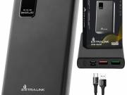 Extralink EPB-067b 10000mAh fekete power bank, gyorstöltéssel és USB-C csatlakozóval. - EXTRALINK