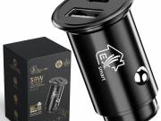 Extralink Smart Life autós töltő, 38W, 1 db USB-C, 1 db USB-A, fekete - EXTRALINK