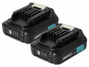 2x Battery replaces Makita 197396-9, 197402-0, 197390-1, 197394-3 Electric Power Tool - 1500 mAh, 12