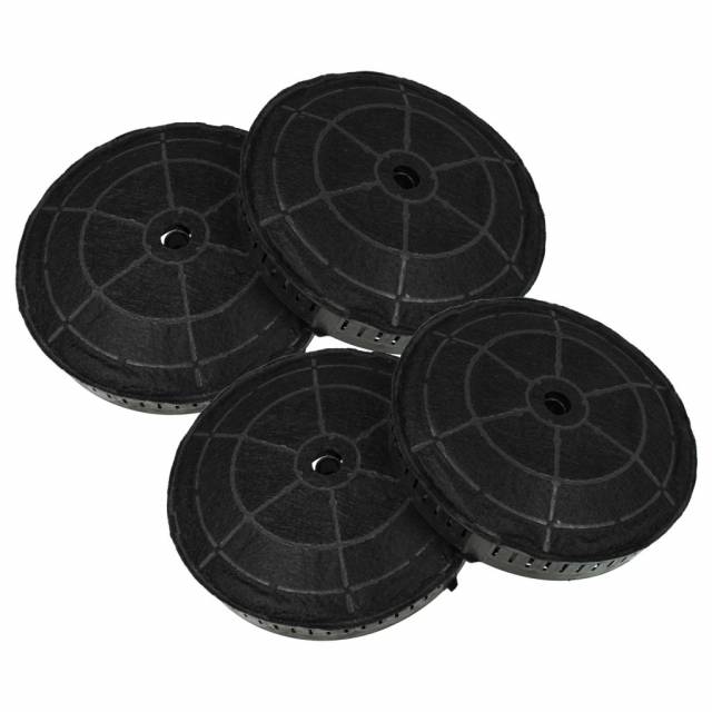 4x Activated Carbon Filter as Replacement for AEG 405517113/8, 405517113 for Zanussi Hob - 17.2 cm - - Kép