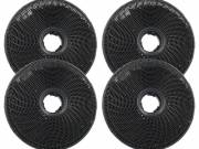 4x Activated Carbon Filter as Replacement for Airlux CR430, AS-AZKF350, 8718868949813 for Zanussi Ho