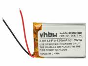 VHBW Okosóra Akkumulátor 361-00126-00 - 420 mAh 3,8 V Li-polymer