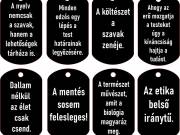 Ballagási kulcstartó, két oldalon gravírozott