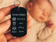 Baba emlékőrző kulcstartó