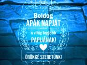 Boldog Apák napját 3D LED lámpa – szívhez szóló ajándék apának-papának