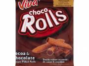 Viva Choco Rolls kakaós-csokoládés krémmel töltött extrudált gabonarudacska 100 g