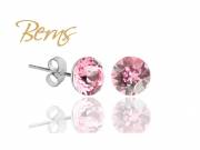 Berns fülbevaló Xirius light rose 6 mm