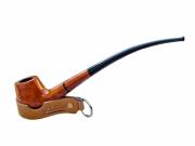 Angelo bruyer gyökér olvasó pipa, hajlított Churchwarden, borostyánbarna, 9 mm filteres
