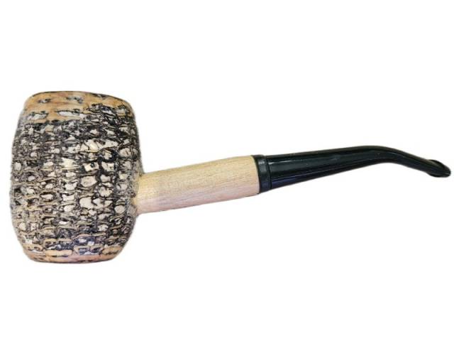 Missouri Meerschaum Country Gentleman kukorica pipa hajlított szárral, 6 mm filterrel, fekete szopók - Kép