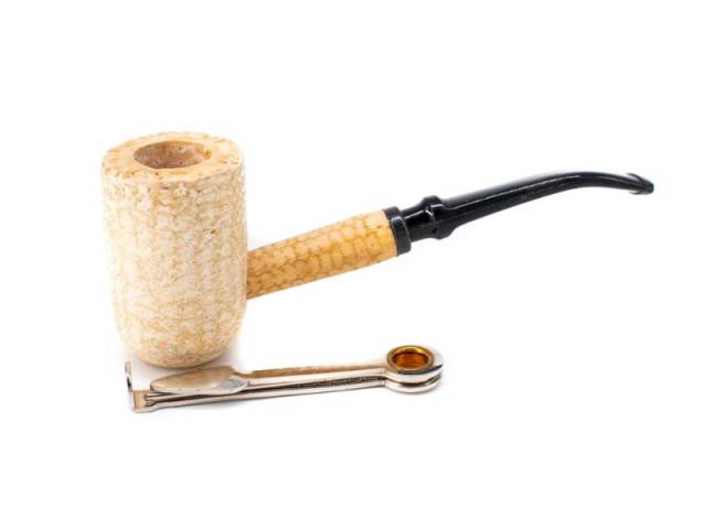 Missouri Meerschaum Corn Cob Diplomat 5th Avenue polírozott kukorica pipa hajlított szárral, 6 mm fi - Kép