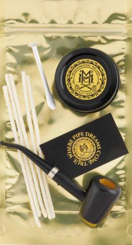 Missouri Meerschaum Modern Classic pipa szett 6 mm-es filteres, hajlított Orion kukoricacsutka pipáv - Kép