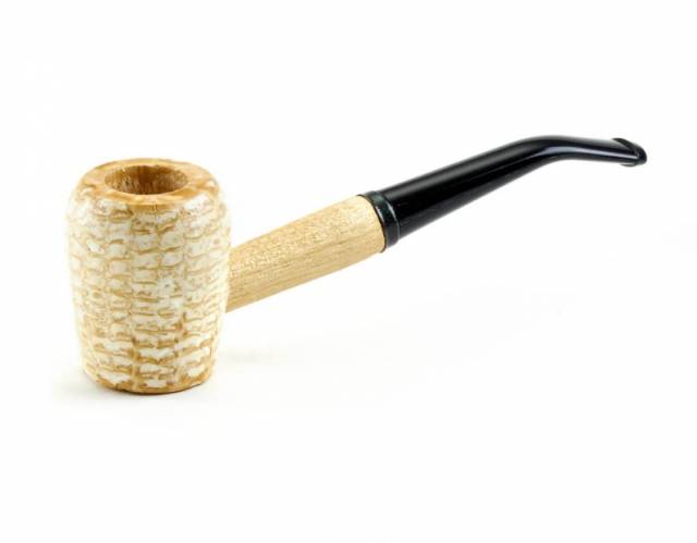 Missouri Meerschaum Corn Cob Rob Roy kukoricacsutka pipa hajlított szárral és 6 mm-es filterrel – na - Kép