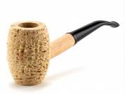 Missouri Meerschaum Natural Country Gentleman kukorica pipa hajlított szárral, 6 mm filterrel, feket