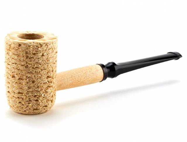 Missouri Meerschaum Corn Cob Natural Diplomat 5th Avenue natúr kukorica pipa egyenes szárral, 6 mm f - Kép