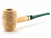 Missouri Meerschaum Natural Boone kukorica pipa egyenes szárral, zöld dán szopókával, 6 mm filterhez