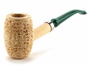 Missouri Meerschaum Natural Boone kukorica pipa hajlított szárral, zöld dán szopókával, 6 mm filterh