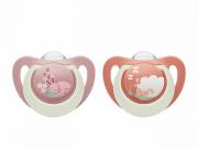 Baba cumi NUK First Choice Night 6-18m 2 db Bunny/Sheep