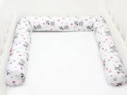 Scamp Rácsvédő hengerpárna 210 cm - White Grey Bears