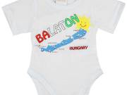 Rövid ujjú baba body Balaton felirattal - Asti