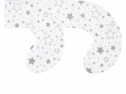 Szoptatós C alakú párnahuzat New Baby szürke csillagok - NEW BABY
