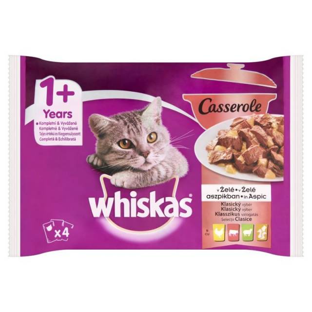 Whiskas alutasak 4pack Pure Delight Marha Baromfi aszpikban 4x85g