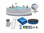 Vízforgatós medence szett, fémvázas 457x107 cm - INTEX PRISM FRAME POOL 26724 - Intex